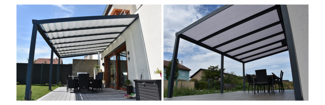 glass roof Aluminum Pergola application