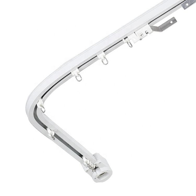 Hand-Bending Curved Track 2 in 1 for Motorized Curtain