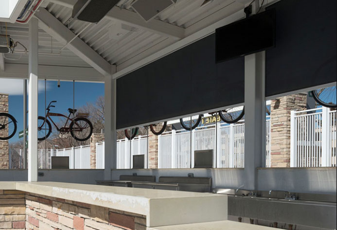 restaurant roller shades