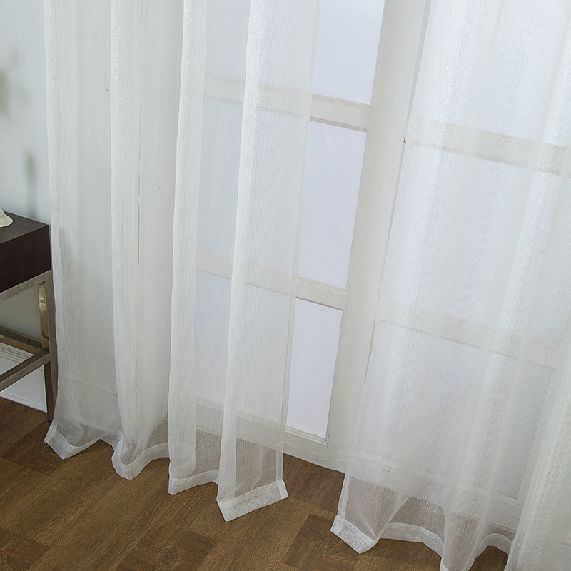 Voile Faux Linen Curtains for Bedroom