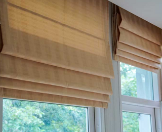Custom Roman Shades for Sliding Glass Doors
