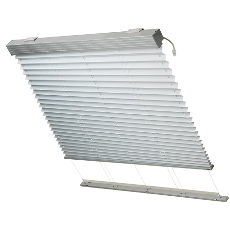 motorized skylight pleated shades