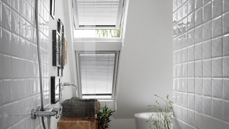 Motorized Skylight Venetian Blinds