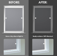 100% Blackout Window Shades with Side Rail Tracks