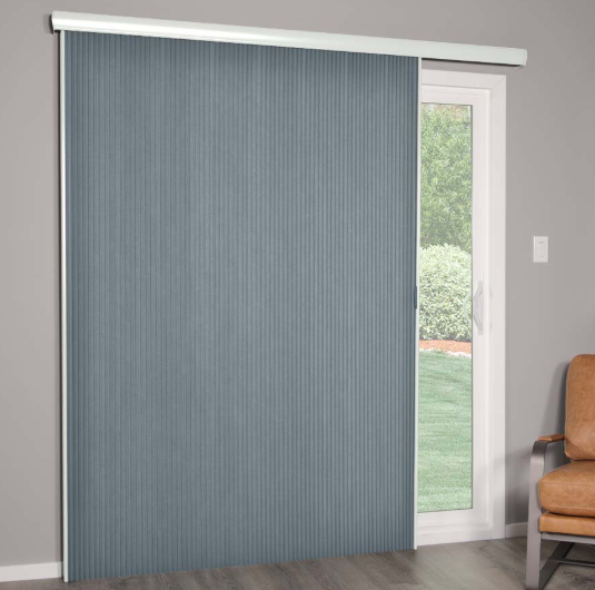 Vertical Cellular Shades for Sliding Doors with Side Channels