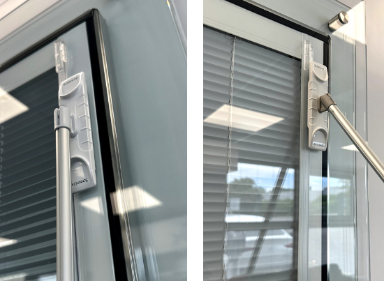 double glazed window with built in blinds
