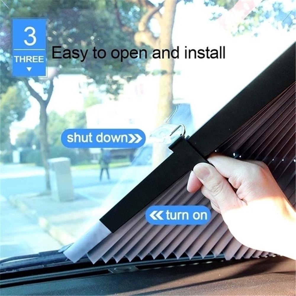 automatic retractable sunshade for car side windows