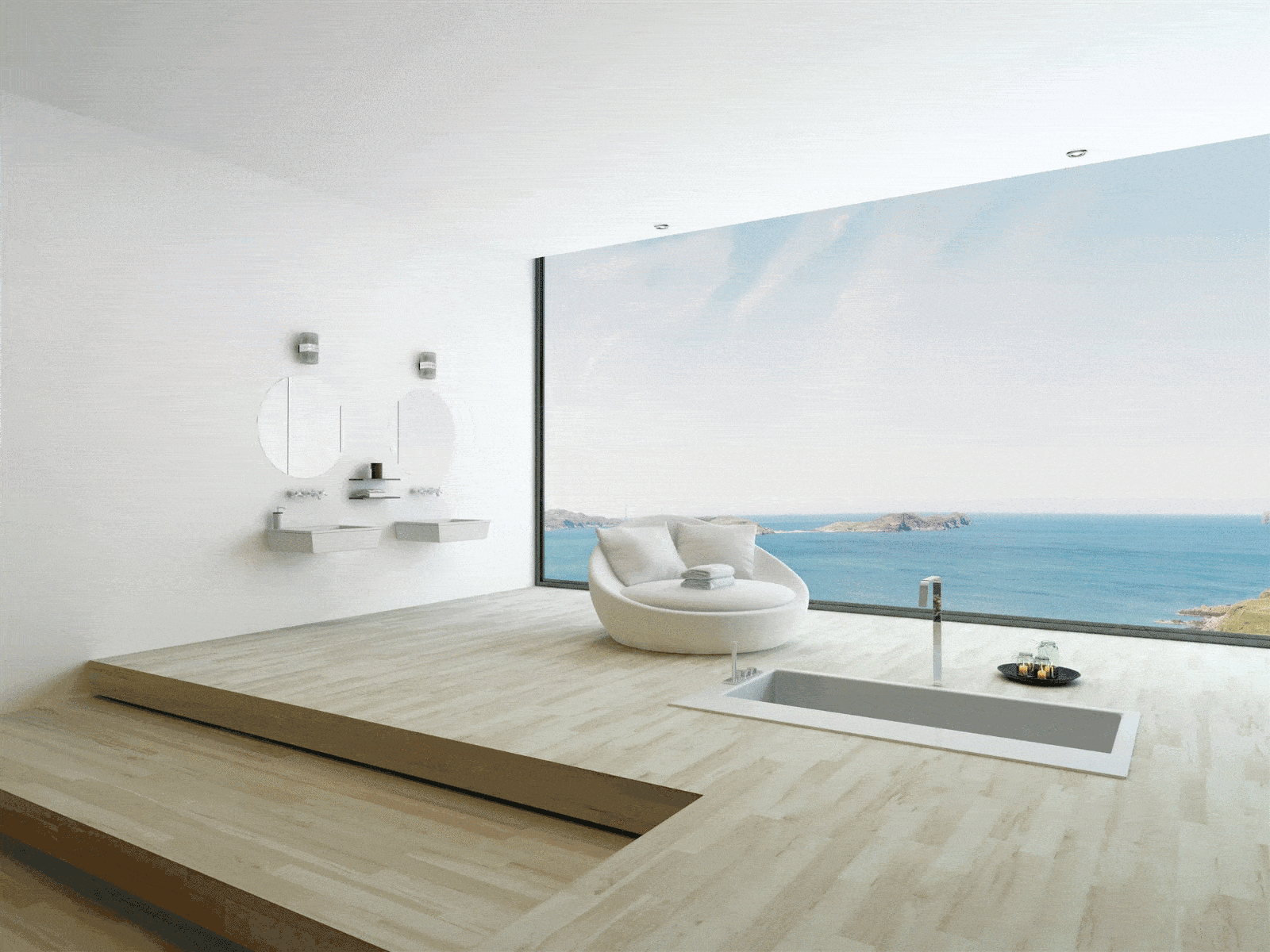 electric frosted glass window