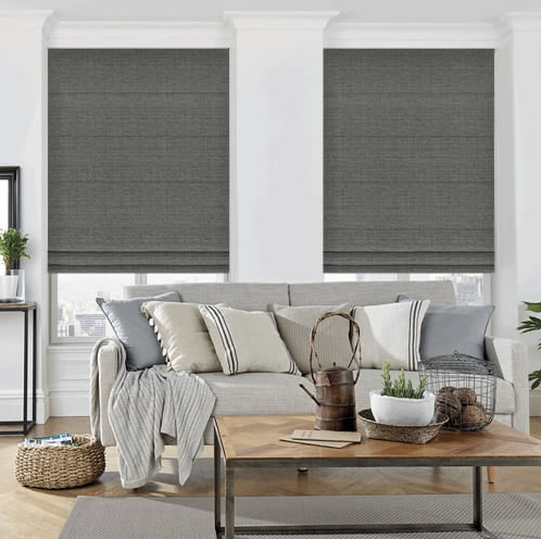Blackout Linen Cordless Roman Blinds