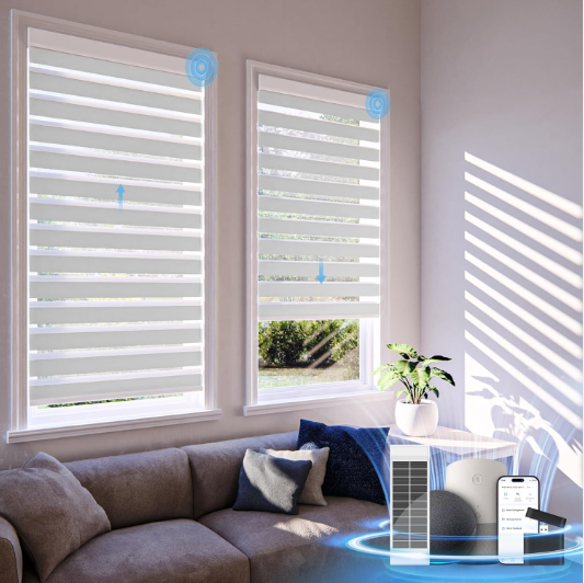 motorized zebra blinds with somfy motor