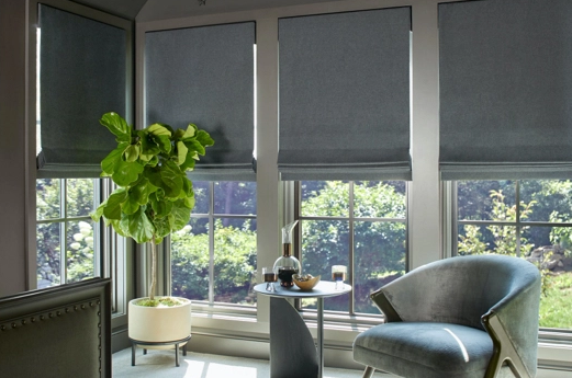 Motorized Roman Shades