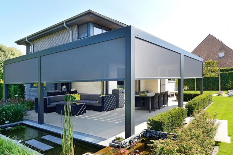 Aluminum Pergola Sunroom with blinds