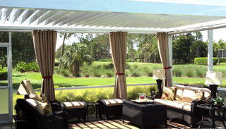 Adjustable Waterproof Retractable Roof Gazebo Aluminum Pergola With Adjustable Louvers