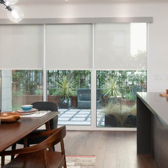 Subtle Sliding Glass Door Roller Shades