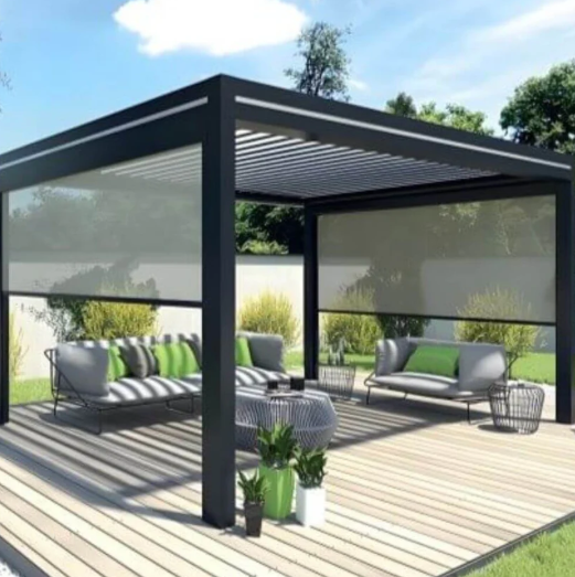 outdoor light filtering roller shades