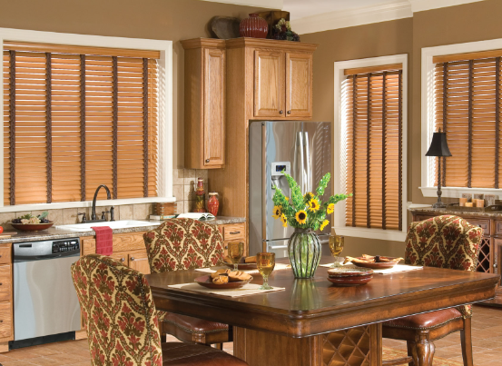 70x34 Motorized Wood Blinds