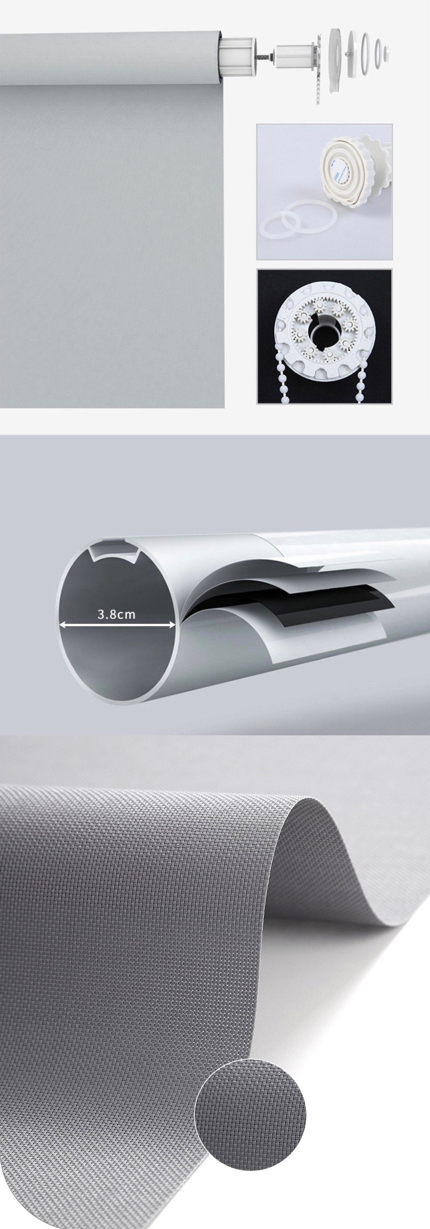 Blackout Roller Shade Continuous Loop Chain System