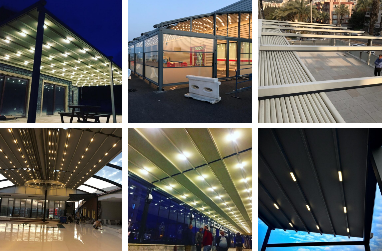 Aluminium Pergola With Retractable Roof