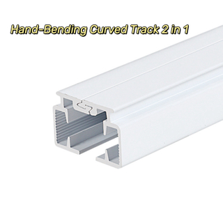 Hand-Bending Curved Track 2 in 1 for Motorized Curtain