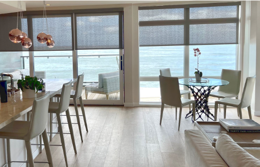 Light Filtering Solar Shades for sliding glass door