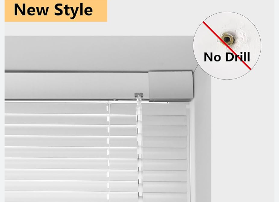No-drill Vinyl Mini Blinds