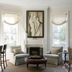 Custom Light Filtering Relaxed Roman Shade