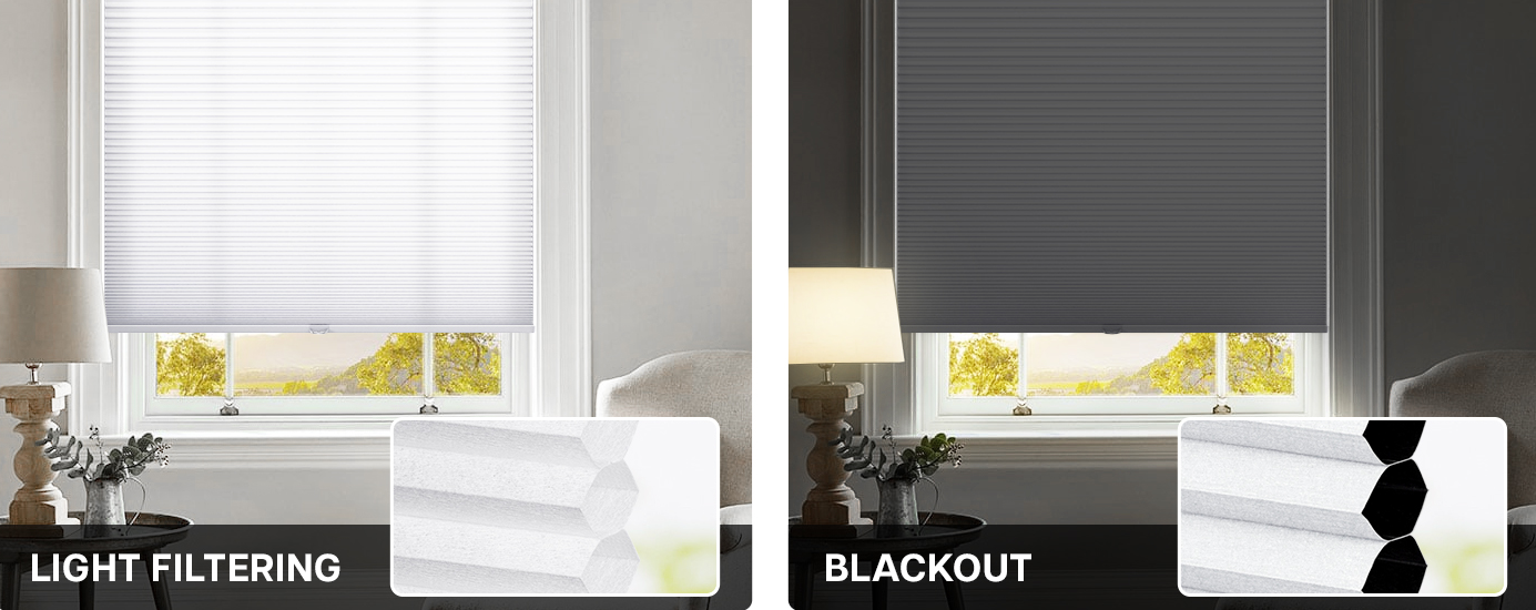 Light Filtering vs. Blackout TDBU Shades