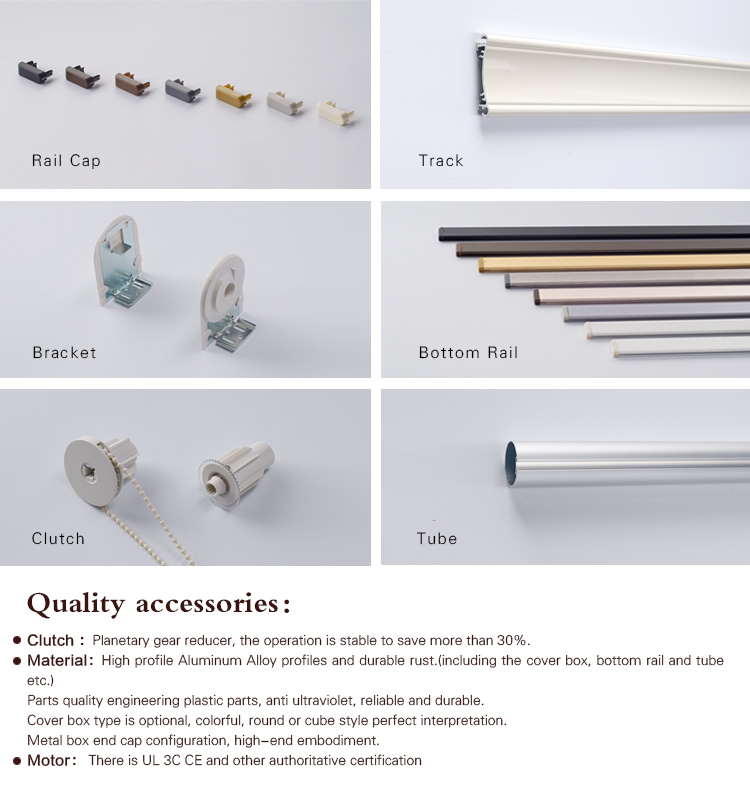 Electric Aluminum Spring Roller Blinds Components