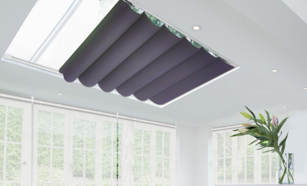 motorized blackout roman shades for skylights