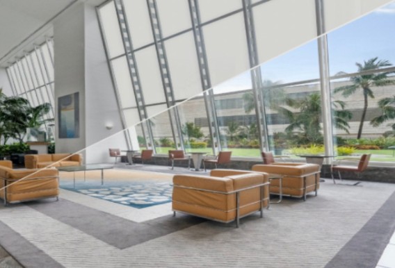 PDLC smart film glass facades