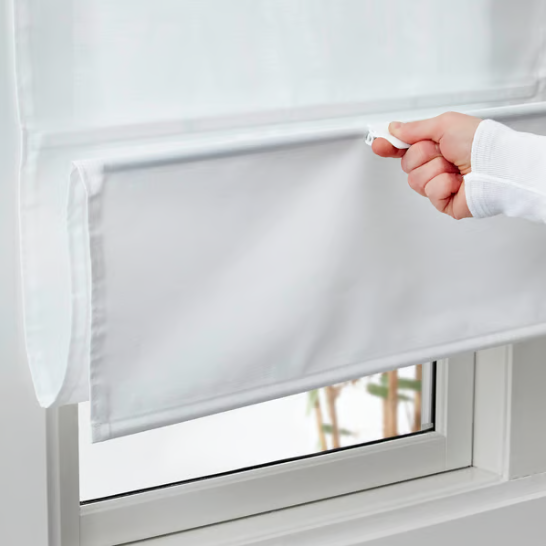 Light Filtering Cordless Magnetic Roman Shades