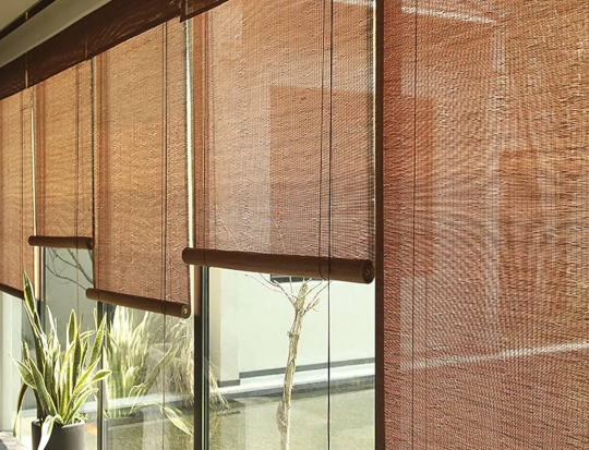 Woven Wood Blinds for sliding glass doors in 2025