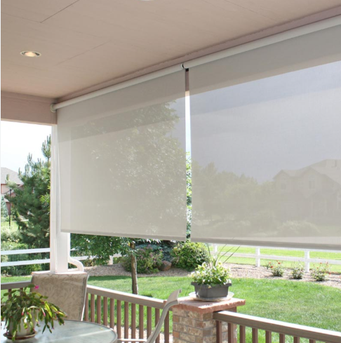 vinyl outdoor roll up shades with cords