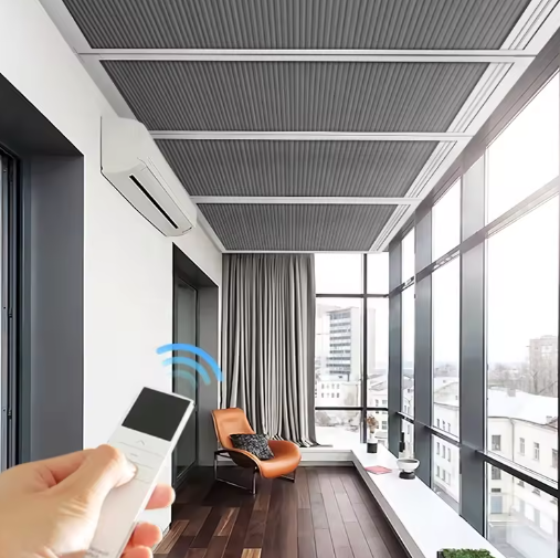 automated blackout skylight shade