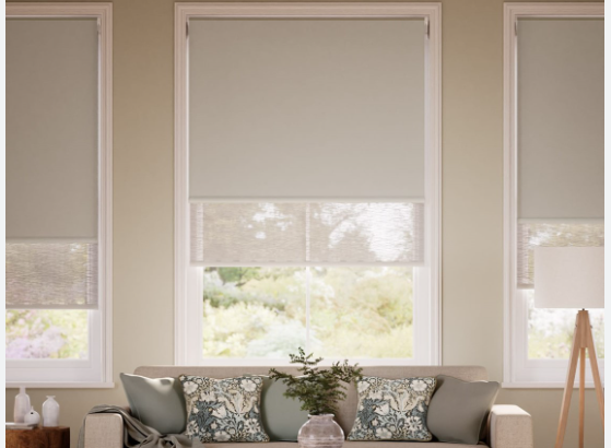 70x34 Custom Dual Roller Blinds