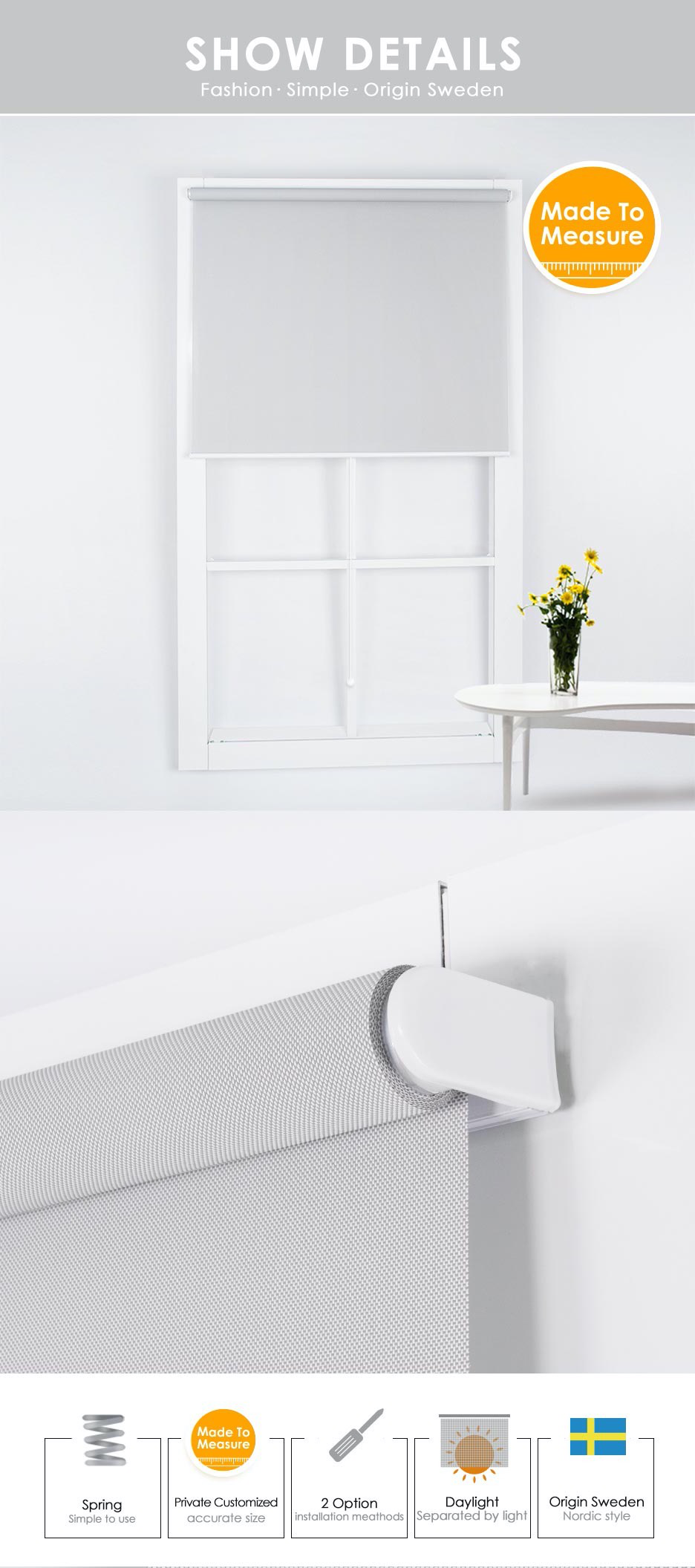 Spring Roller Shades Factory