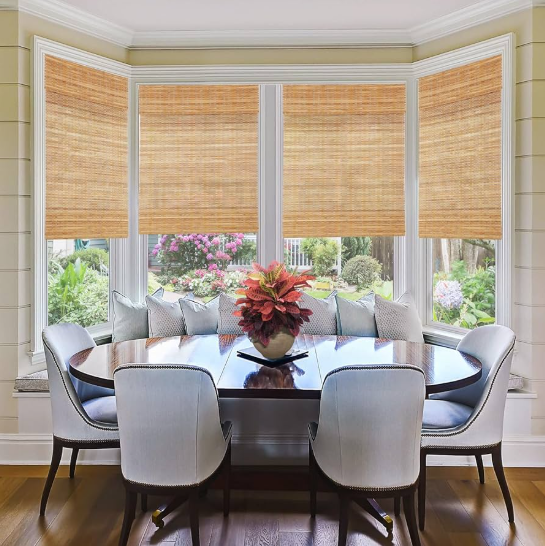 Light Filtering Woven Cordless Roman Shades
