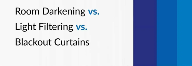 Room Darkening vs Light Filtering vs Blackout Curtains