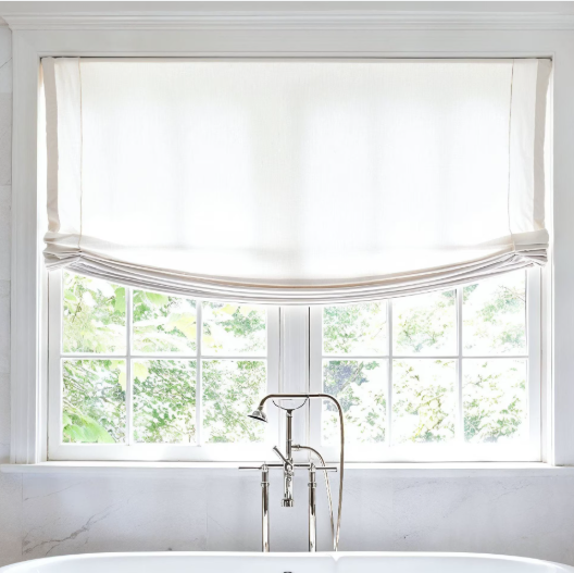 relaxed cordless light filtering roman shade