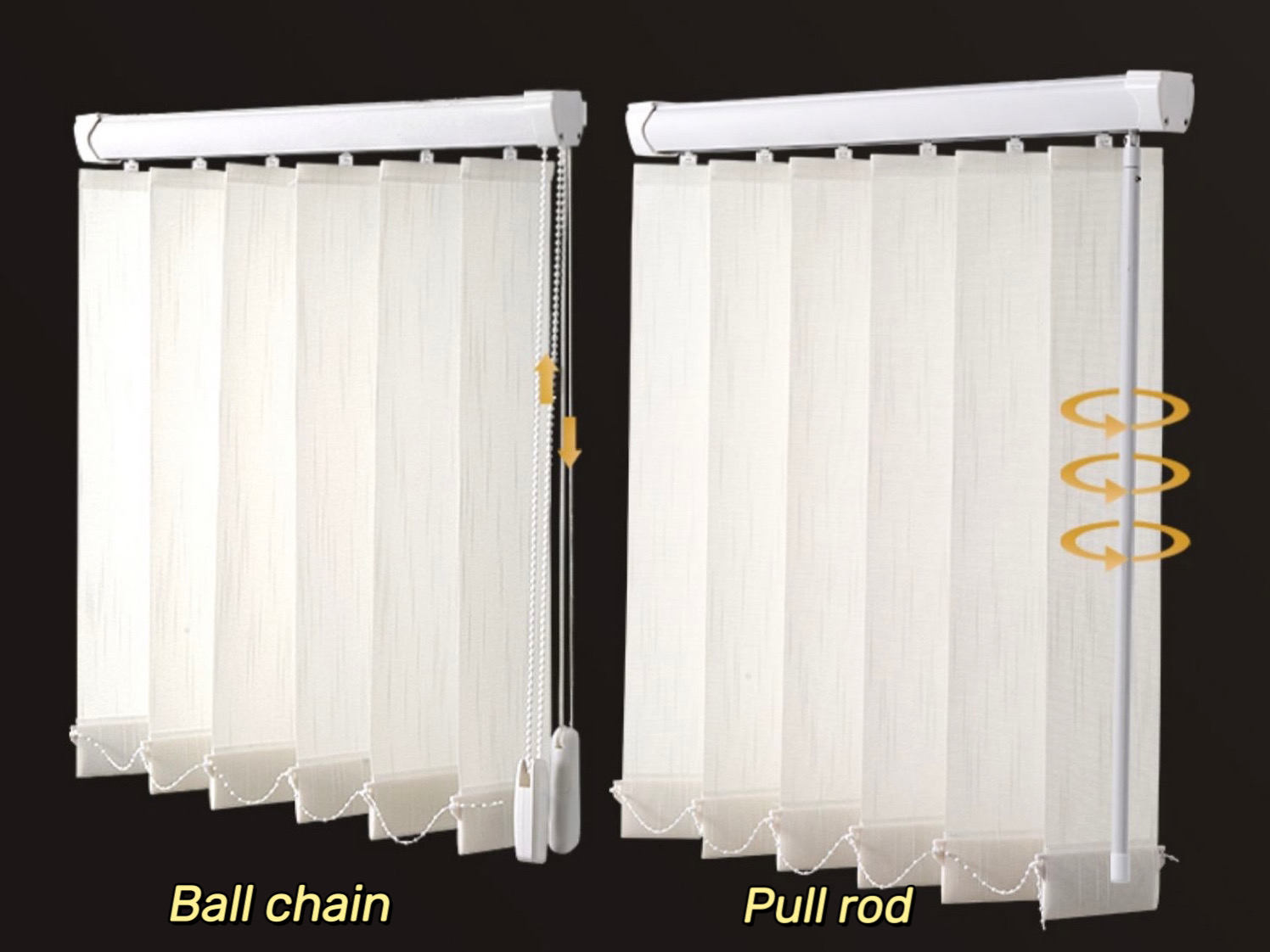 Manual Control for Vertical Blinds 