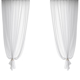 Hollow Fish Bone Sheer Window Curtains
