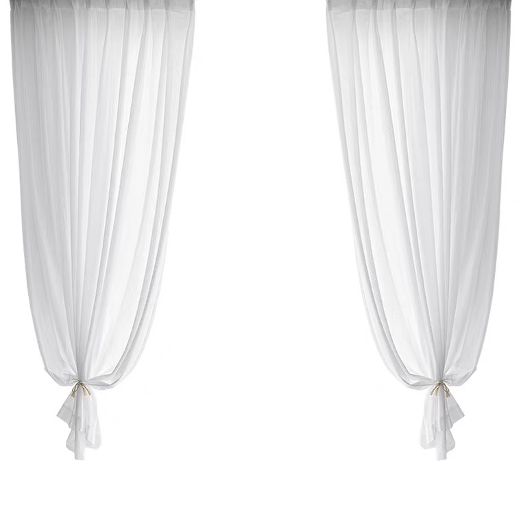 Hollow Fish Bone Sheer Window Curtains