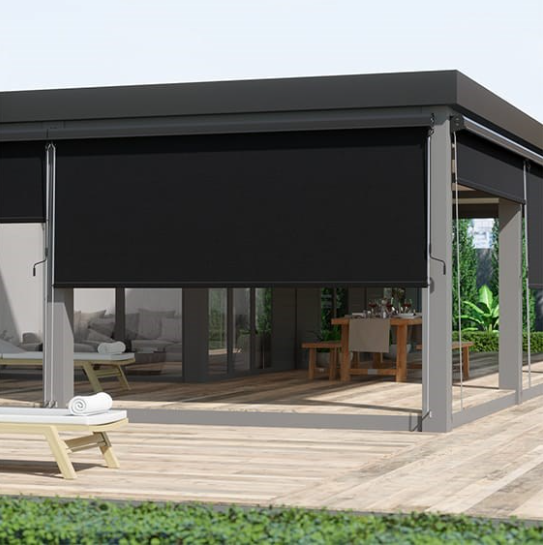 outdoor 100 % blackout roller shades