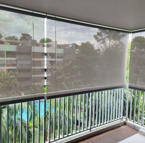 10 Ft Wide Outdoor Roll Up Shades