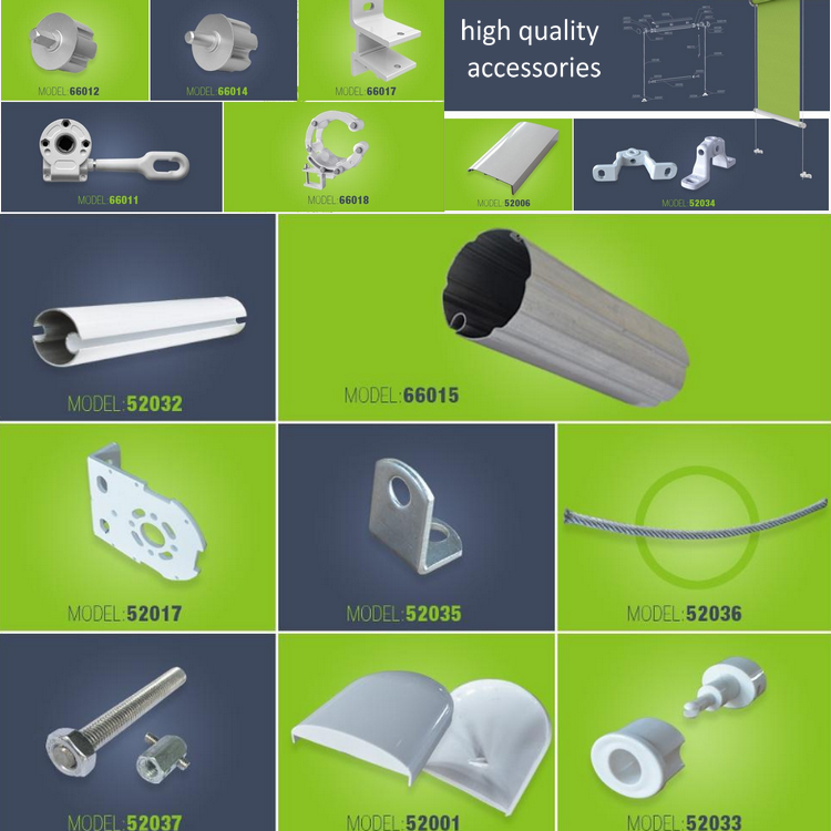 Manual Steel Wire Side Guide Outdoor Roller Blind Components
