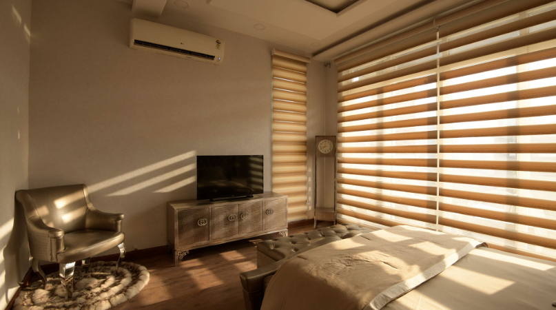 Zebra Roller Blinds and Shades for Bed Room