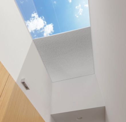 motorized skylight pleated shades