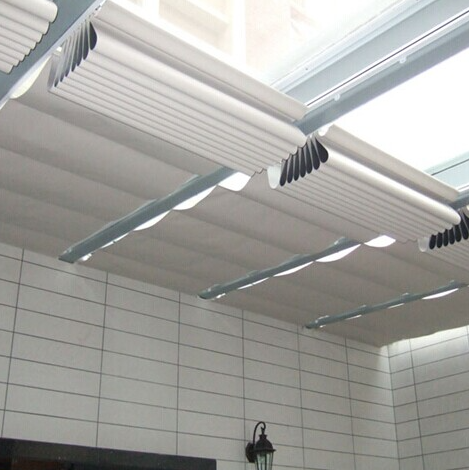 Motorized Roman Shades for Skylights