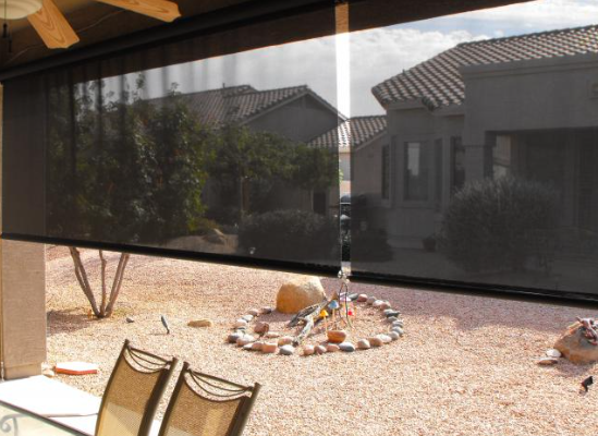 10 ft Wide Roll up solar shades