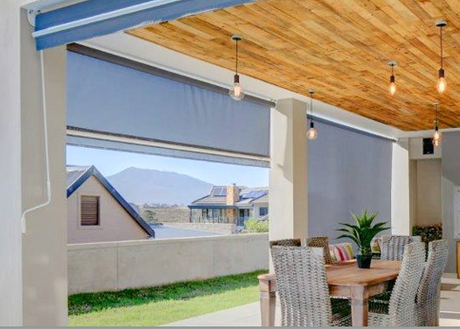 Electric Outdoor Roller Blinds And Alfresco Blinds Motorised Exterior Roller Shades For Outdoor Area